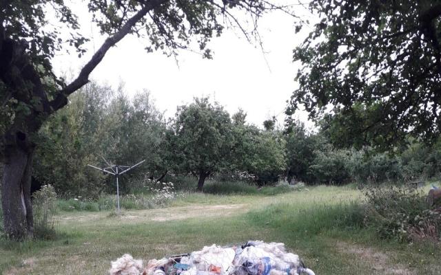Sheep made from rubbish