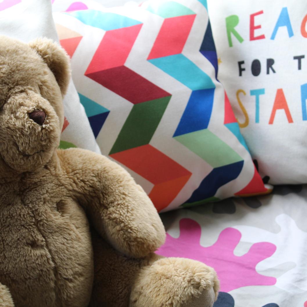 Teddy bear in residential children's home