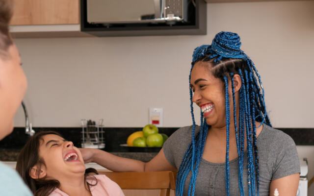 Woman fostering in her 20s