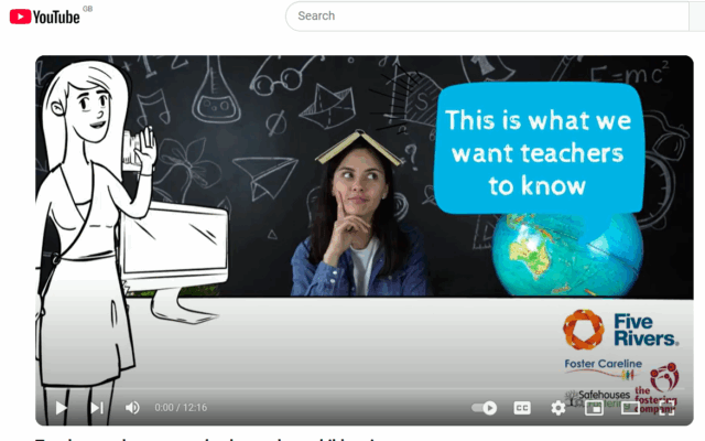 screenshot of YouTube with video this is what we want teachers to know