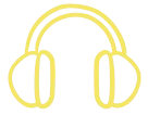 yellow headphones icon